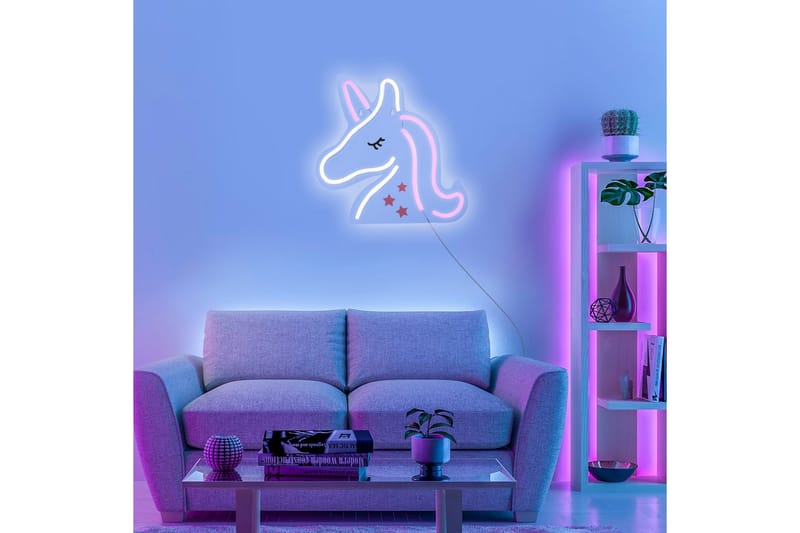 Neon Unicorn Just Light Dekorativ Lampe - Belysning - Innendørsbelysning & Lamper - Dekorasjonsbelysning