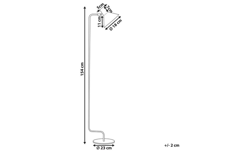 Paksli Gulvlampe 154 cm - Svart - Belysning - Innendørsbelysning & Lamper - Soveromslampe