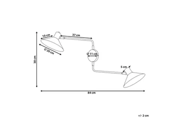 Paleki Vegglampe E27 - Svart - Belysning - Innendørsbelysning & Lamper - Nattlampe - Nattlampe vegg