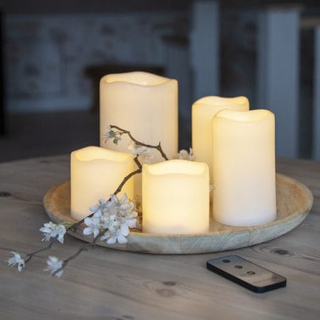 Paul sett med 5 LED-kubbelys 10 cm - elfenbenshvit - Belysning - Innendørsbelysning & Lamper - Dekorasjonsbelysning