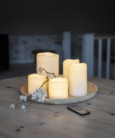 Paul sett med 5 LED-kubbelys 10 cm - elfenbenshvit - Belysning - Innendørsbelysning & Lamper - Dekorasjonsbelysning