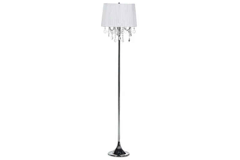 Pianose Gulvlampe 165 cm, Sølv/Hvit