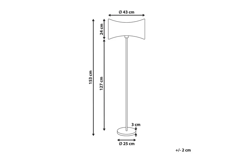 Sancalvo Gulvlampe 153 cm - Sølv/Svart - Belysning - Innendørsbelysning & Lamper - Soveromslampe