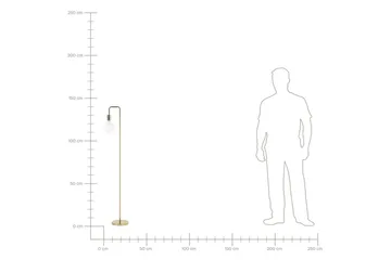 Savenay Gulvlampe 140 cm - Gull - Belysning - Innendørsbelysning & Lamper - Soveromslampe