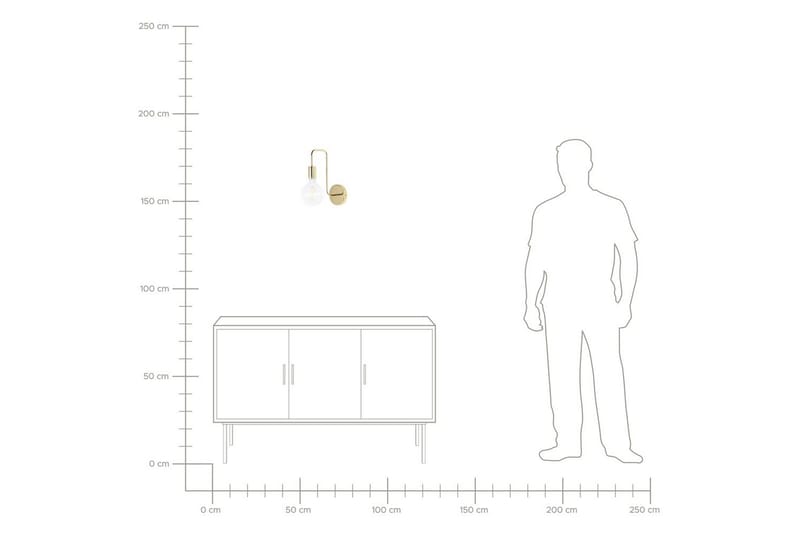 Savenay Vegglampe E27 - Gull - Belysning - Innendørsbelysning & Lamper - Nattlampe - Nattlampe vegg