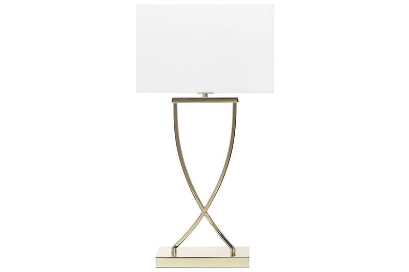 Sirene Bordlampe 62 cm E27, Messing/Hvit