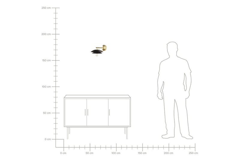 Solab Vegglampe E27 - Svart/Gull - Belysning - Innendørsbelysning & Lamper - Nattlampe - Nattlampe vegg