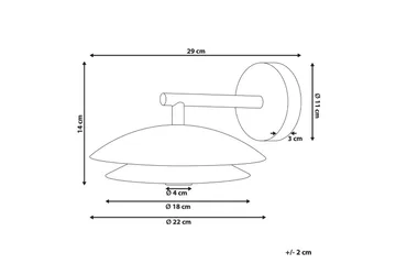 Solab Vegglampe E27 - Svart/Gull - Belysning - Innendørsbelysning & Lamper - Nattlampe - Nattlampe vegg
