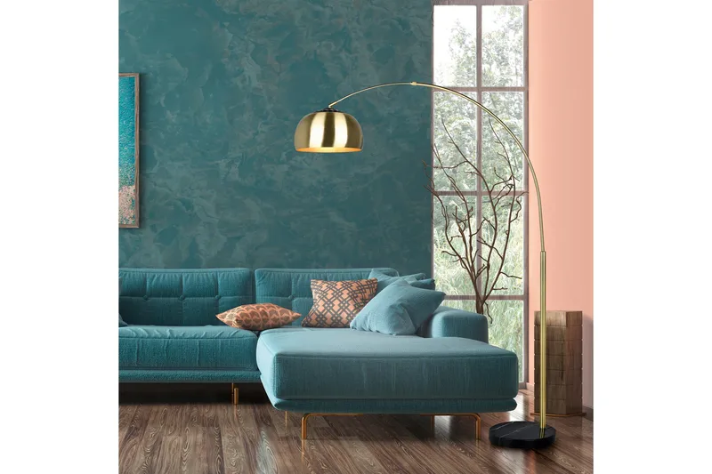 Argentina Gulvlampe E27 Mattmessing - Belysning - Innendørsbelysning & Lamper - Soveromslampe