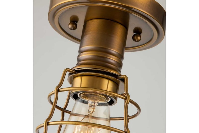 Halv takmontering Quoizel Mixon Forvitret messing - Forvitret messing - Belysning - Innendørsbelysning & Lamper - Soveromslampe - Taklampa sovrum