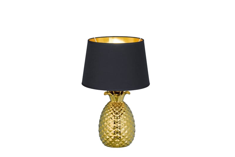 Pineapple Bordlampe 45 cm E27 gull / svart - Gull/Svart - Belysning - Innendørsbelysning & Lamper - Soveromslampe
