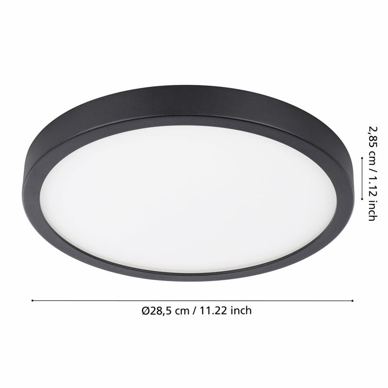 Plafond Argolis Ø285 mm - Sort - Belysning - Innendørsbelysning & Lamper - Soveromslampe - Taklampa sovrum