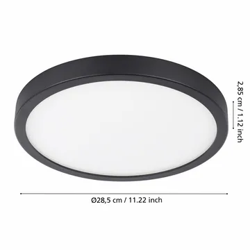 Plafond Argolis Ø285 mm - Sort - Belysning - Innendørsbelysning & Lamper - Soveromslampe - Taklampa sovrum