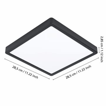 Plafond Argolis 285x285 mm - Sort - Belysning - Innendørsbelysning & Lamper - Soveromslampe - Taklampa sovrum