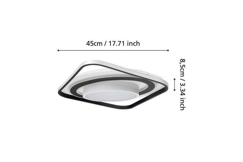 Plafond Eglo Benalauria Svart/Hvit - Belysning - Innendørsbelysning & Lamper - Soveromslampe - Taklampa sovrum