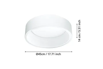 Plafond Eglo Marghera 45 cm, Hvit - 45 cm, Hvit - Belysning - Innendørsbelysning & Lamper - Soveromslampe - Taklampa sovrum