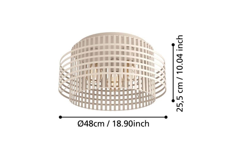 Plafond Eglo Oltamar Sand - Belysning - Innendørsbelysning & Lamper - Soveromslampe - Taklampa sovrum