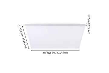 Plafond Eglo Trupiana Hvit 437x437 mm - 437x437 mm - Belysning - Innendørsbelysning & Lamper - Soveromslampe - Taklampa sovrum