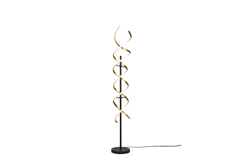 Sequence LED-Gulvlampe Matt Messing/Matt Svart, Trio Lighting