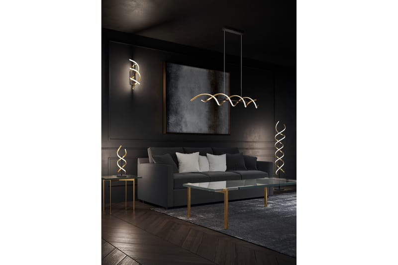 Sequence LED-Gulvlampe Matt Messing/Matt Svart - Trio Lighting - Belysning - Innendørsbelysning & Lamper - Soveromslampe