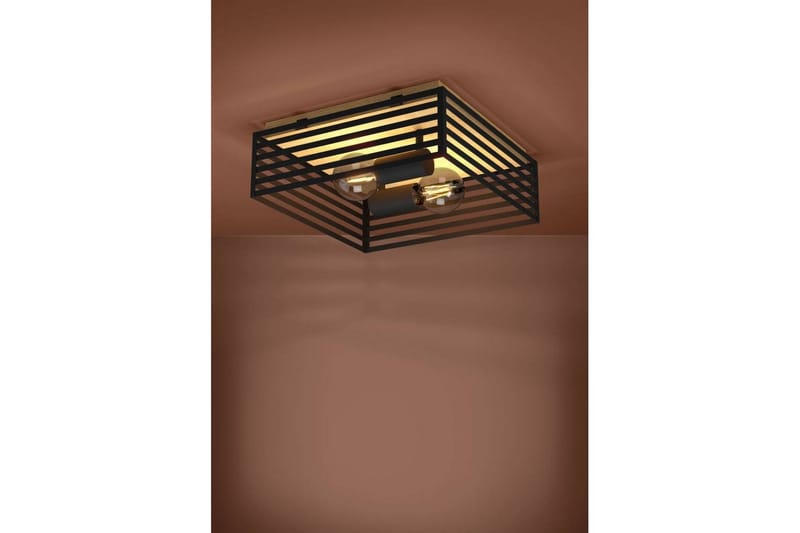 Takbelysning Eglo Cidraz Svart/Tre - Belysning - Innendørsbelysning & Lamper - Soveromslampe - Taklampa sovrum