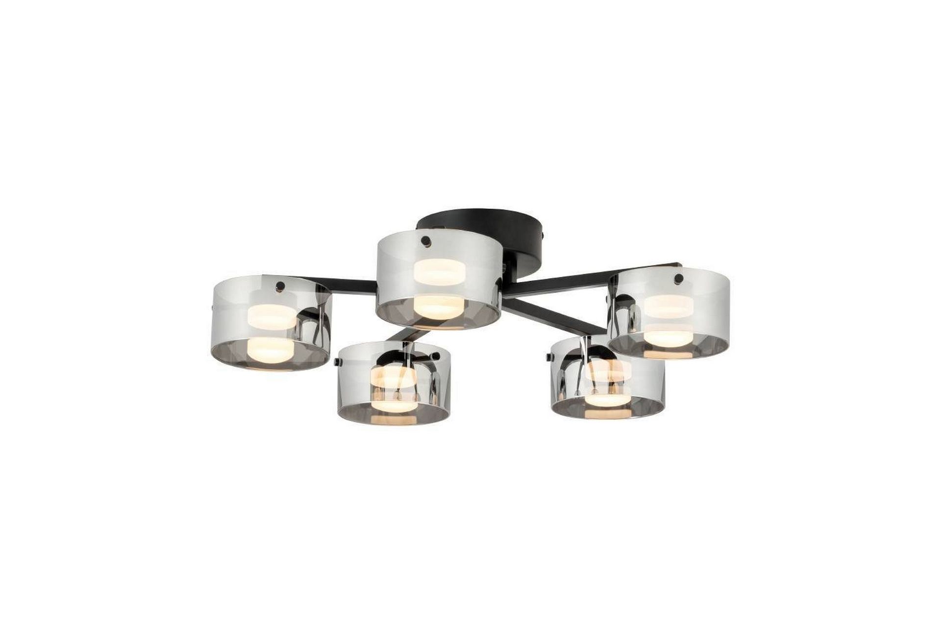 Takbelysning Eglo Copillos Svart/Transparent med 5 Lamper - Belysning - Innendørsbelysning & Lamper - Soveromslampe - Taklampa sovrum
