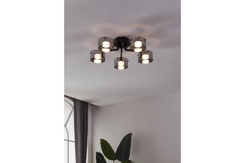 Takbelysning Eglo Copillos Svart/Transparent med 5 Lamper - Belysning - Innendørsbelysning & Lamper - Soveromslampe - Taklampa sovrum