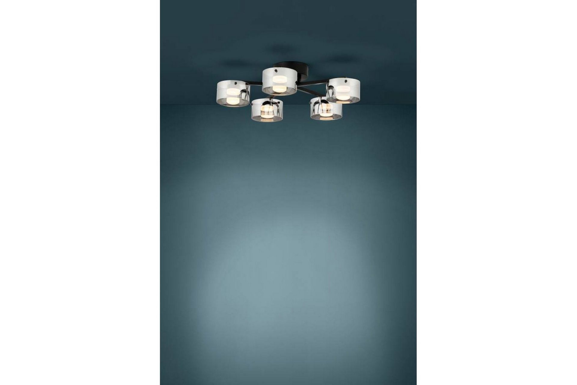 Takbelysning Eglo Copillos Svart/Transparent med 5 Lamper - Belysning - Innendørsbelysning & Lamper - Soveromslampe - Taklampa sovrum