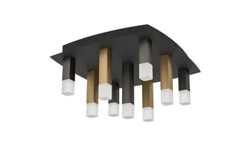 Takbelysning Eglo Estanterios Grå/Brun med 9 Lamper - Belysning - Innendørsbelysning & Lamper - Soveromslampe - Taklampa sovrum