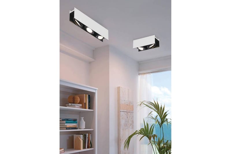 Takbelysning Eglo Vidago Hvit/Svart 2 Lamper - 2 Lamper - Belysning - Innendørsbelysning & Lamper - Soveromslampe - Taklampa sovrum