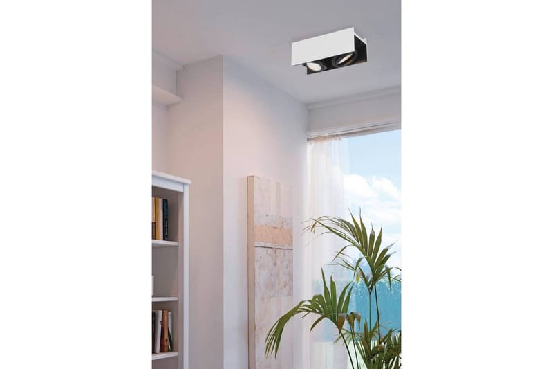 Takbelysning Eglo Vidago Hvit/Svart 2 Lamper - 2 Lamper - Belysning - Innendørsbelysning & Lamper - Soveromslampe - Taklampa sovrum