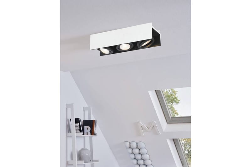 Takbelysning Eglo Vidago Hvit/Svart 3 lamper - 3 lamper - Belysning - Innendørsbelysning & Lamper - Soveromslampe - Taklampa sovrum