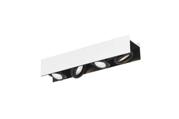 Takbelysning Eglo Vidago Hvit/Svart 4 Lamper - 4 Lamper - Belysning - Innendørsbelysning & Lamper - Soveromslampe - Taklampa sovrum
