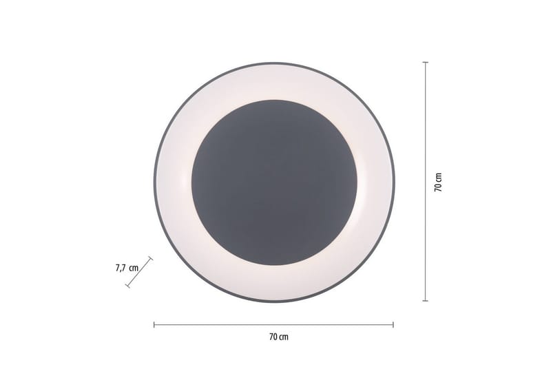 Taklampe Anika - Grå - Belysning - Innendørsbelysning & Lamper - Soveromslampe - Taklampa sovrum