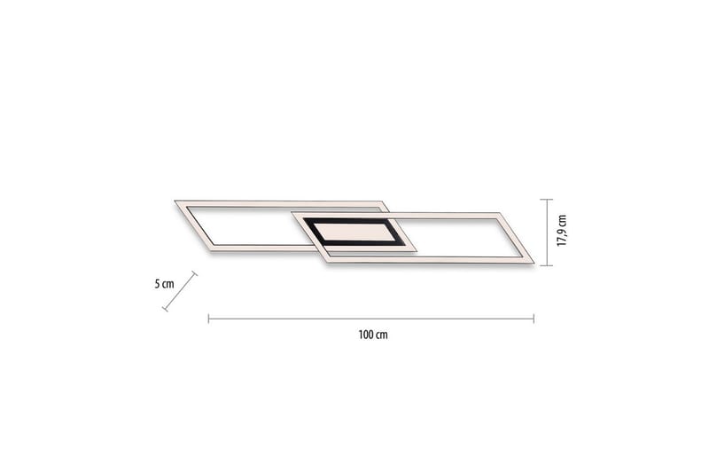 Taklampe Asmin - 17,9x5x100 cm - Belysning - Innendørsbelysning & Lamper - Soveromslampe - Taklampa sovrum