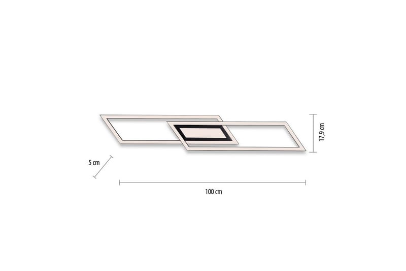 Taklampe Asmin - 17,9x5x100 cm - Belysning - Innendørsbelysning & Lamper - Soveromslampe - Taklampa sovrum