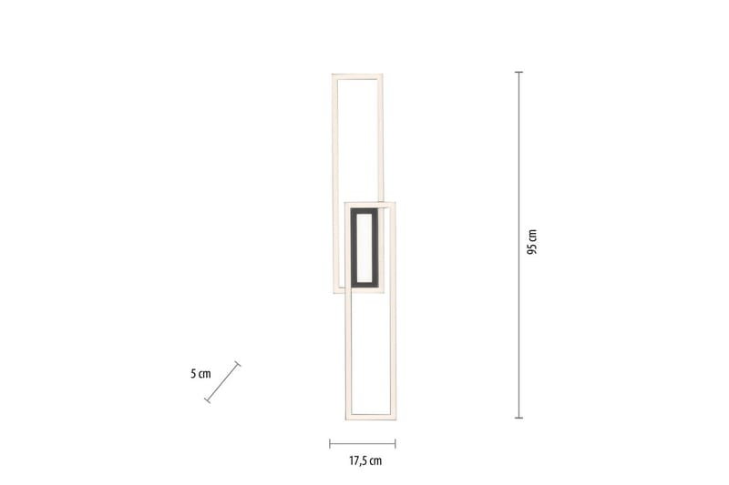 Taklampe Asmin - 17,9x5x95 cm - Belysning - Innendørsbelysning & Lamper - Soveromslampe - Taklampa sovrum