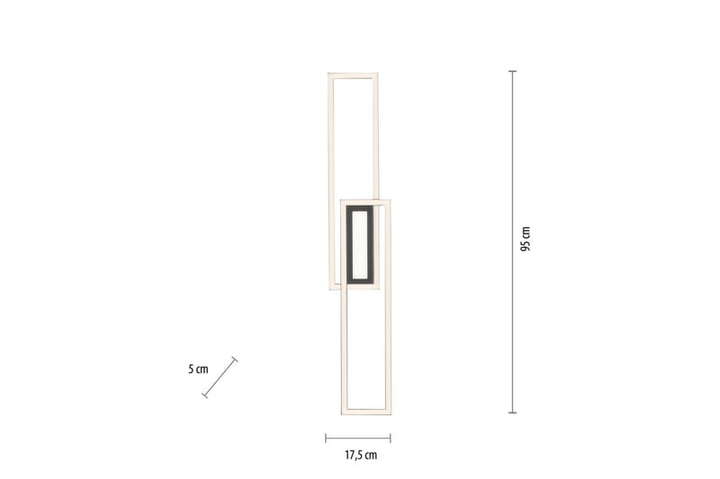 Taklampe Asmin - 17,9x5x95 cm - Belysning - Innendørsbelysning & Lamper - Soveromslampe - Taklampa sovrum