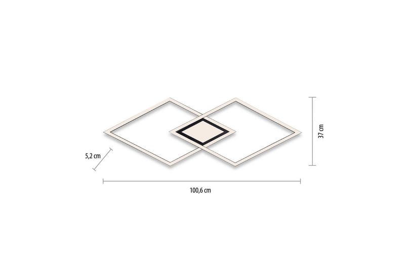 Taklampe Asmin - 37x5,2x106 cm - Belysning - Innendørsbelysning & Lamper - Soveromslampe - Taklampa sovrum