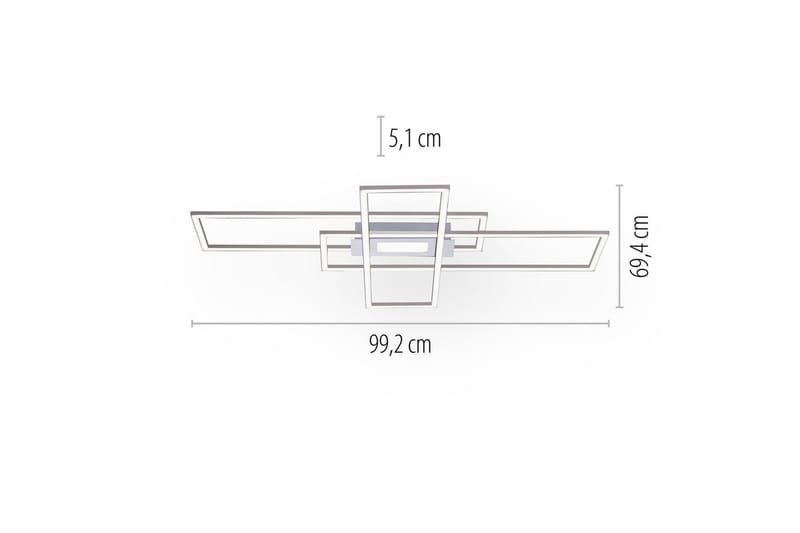 Taklampe Asmin - 69,4x6,8x98,9 cm - Belysning - Innendørsbelysning & Lamper - Soveromslampe - Taklampa sovrum