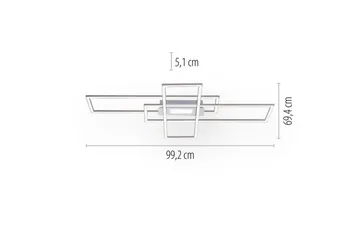 Taklampe Asmin - 69,4x6,8x98,9 cm - Belysning - Innendørsbelysning & Lamper - Soveromslampe - Taklampa sovrum