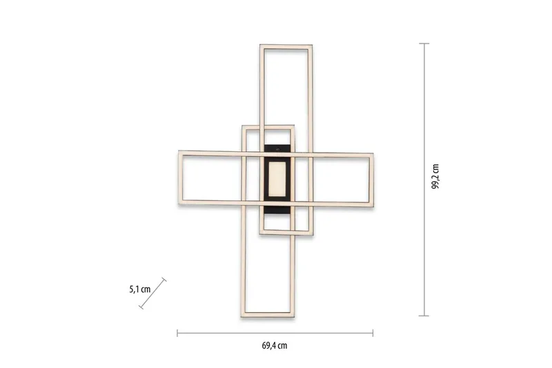 Taklampe Asmin - 69,4x6,8x99 cm - Belysning - Innendørsbelysning & Lamper - Soveromslampe - Taklampa sovrum