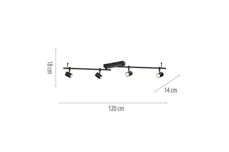 Taklampe Barik - 101x18x123 cm - Belysning - Innendørsbelysning & Lamper - Soveromslampe - Taklampa sovrum