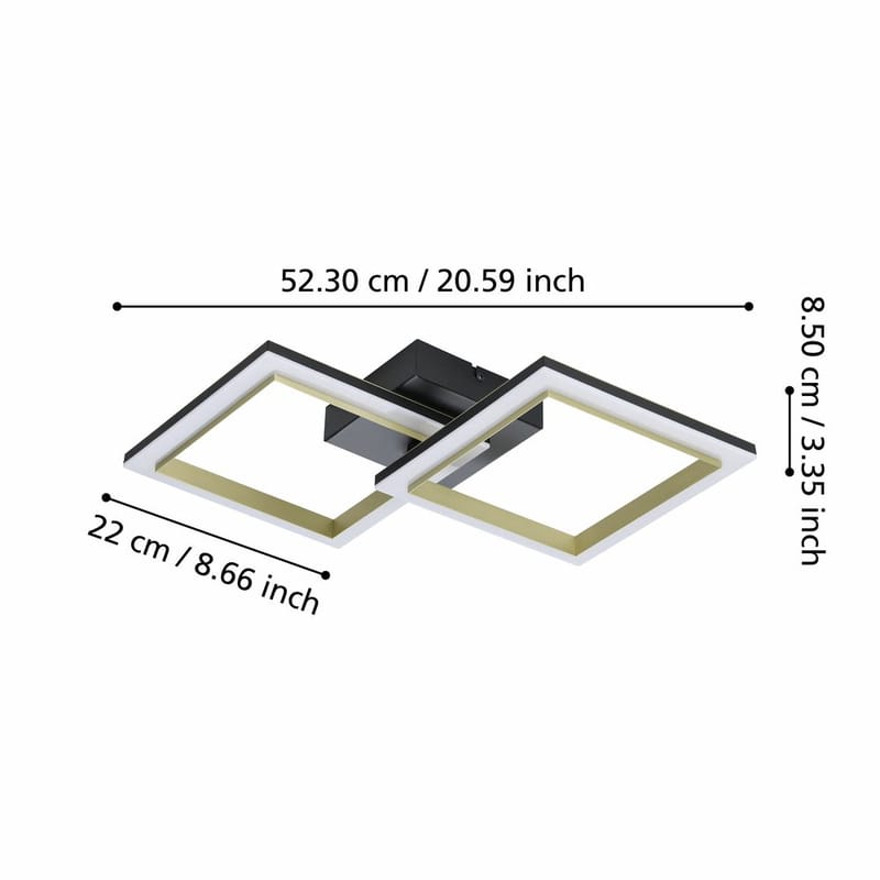 Taklampe Calliera - 525x310 mm - Belysning - Innendørsbelysning & Lamper - Soveromslampe - Taklampa sovrum