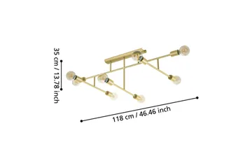 Taklampe Eglo Belsiana 1 med 8 Lamper - Messing - Belysning - Innendørsbelysning & Lamper - Soveromslampe - Taklampa sovrum
