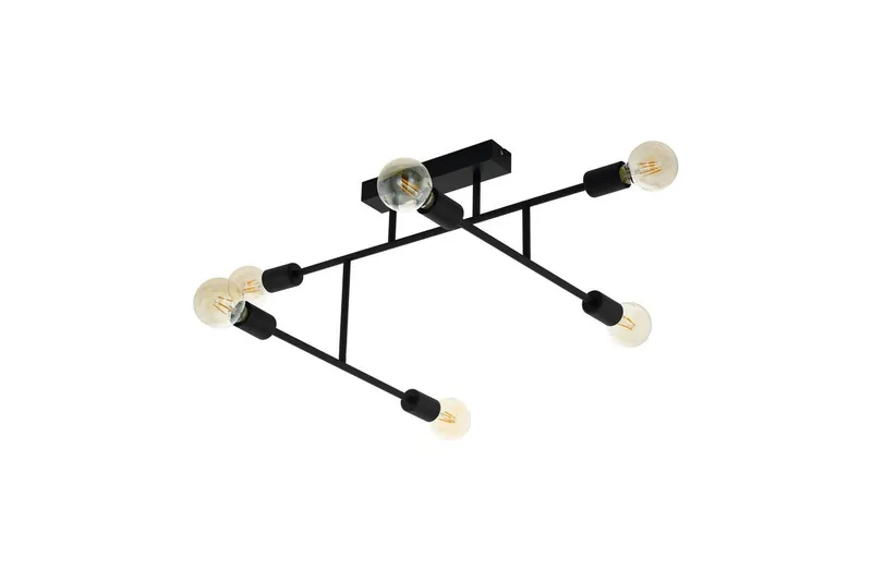 Taklampe Eglo Belsiana med 6 lamper, Svart