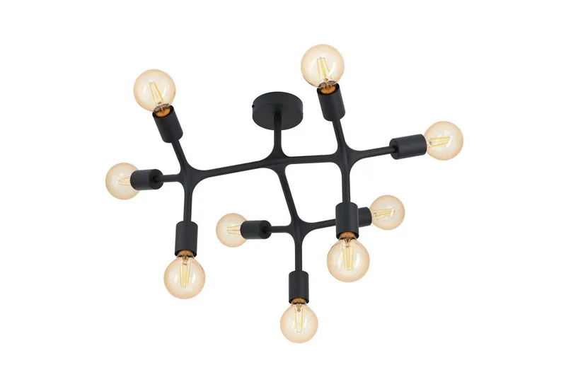 Taklampe Eglo Bocadella 1 med 9 Lamper, Svart