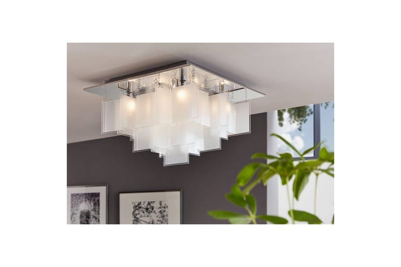 Taklampe Eglo Condrada 1 - Hvit/Krom - Belysning - Innendørsbelysning & Lamper - Soveromslampe - Taklampa sovrum