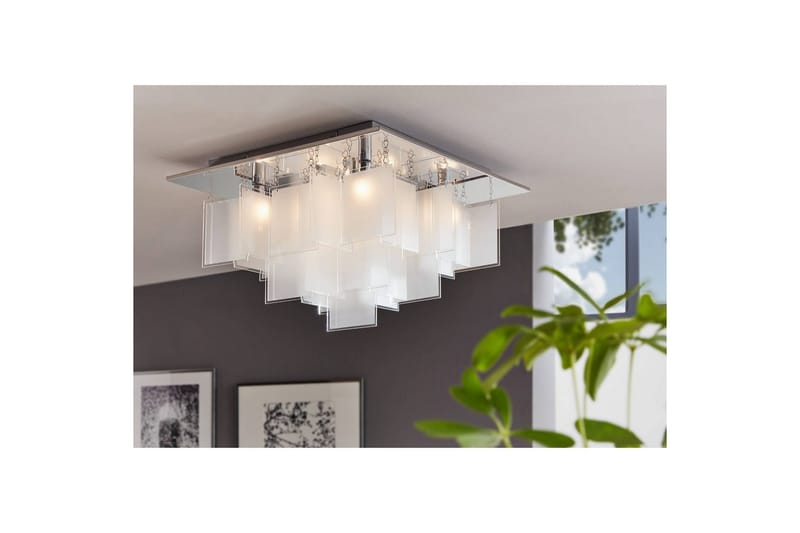 Taklampe Eglo Condrada 1 - Hvit/Krom - Belysning - Innendørsbelysning & Lamper - Soveromslampe - Taklampa sovrum