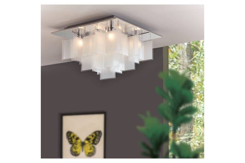 Taklampe Eglo Condrada 1 - Hvit/Krom - Belysning - Innendørsbelysning & Lamper - Soveromslampe - Taklampa sovrum